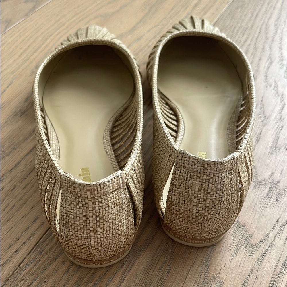 cult gaia Gold Pleated Pointed-Toe Flats - Picture 3 of 7